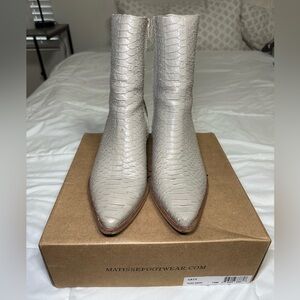 Caty ankle boot Ivory Snake